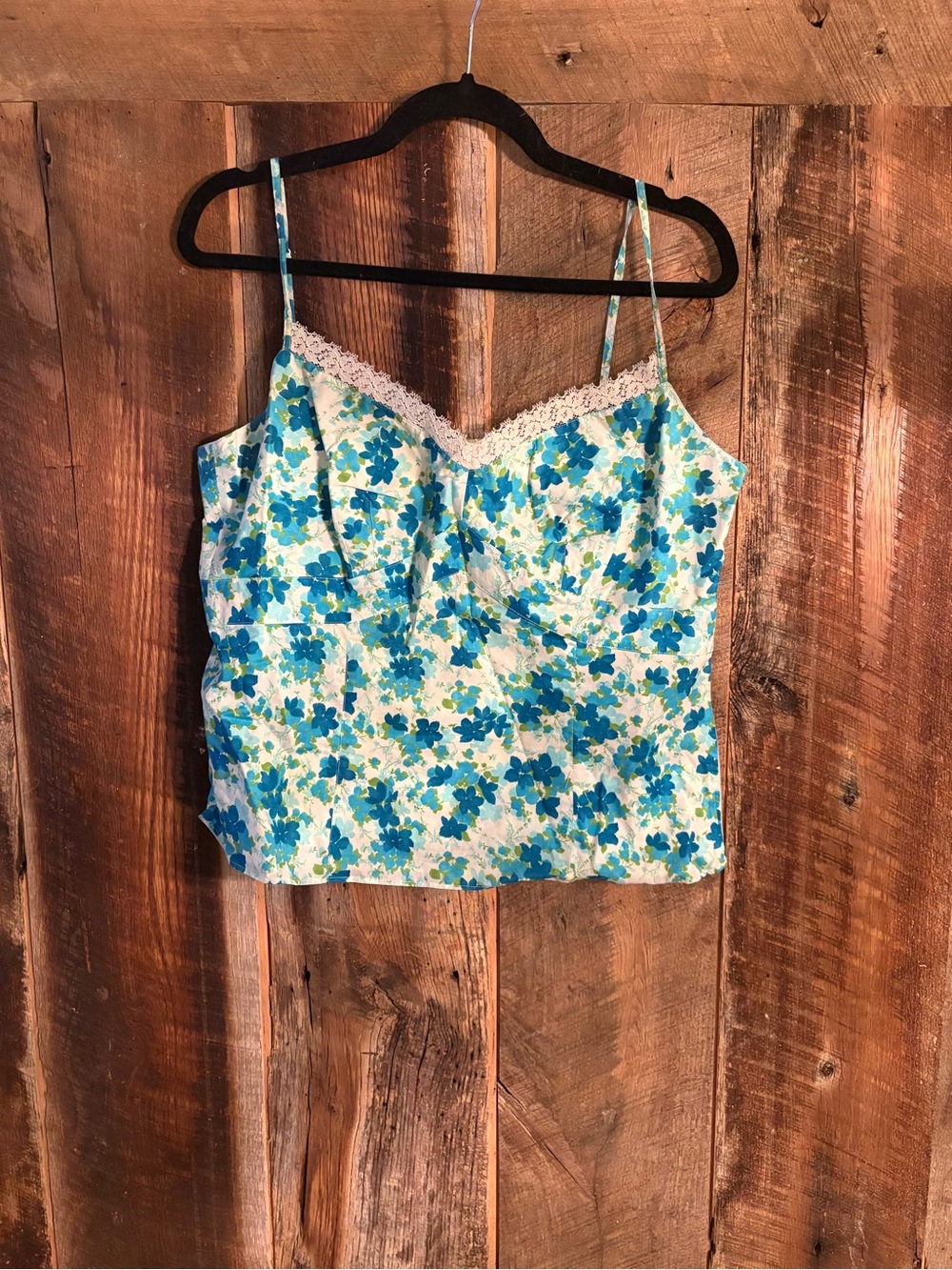 Ann Taylor Floral Lace-Trim Camisole